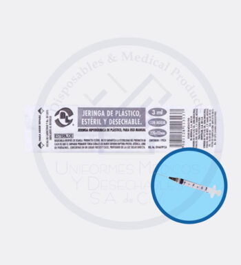 Jeringa Desechable 3 ML S/AGUJA PZA DL