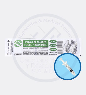 JERINGA Desechable 5 ML S/ AGU PZA DL