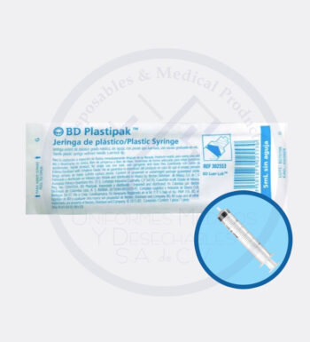 Jeringa Desechable. 5 ML S/AGUJA BD