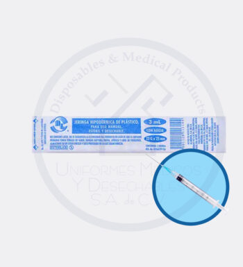 Jeringa Desechable. 3 ML 23X25 BD AZUL